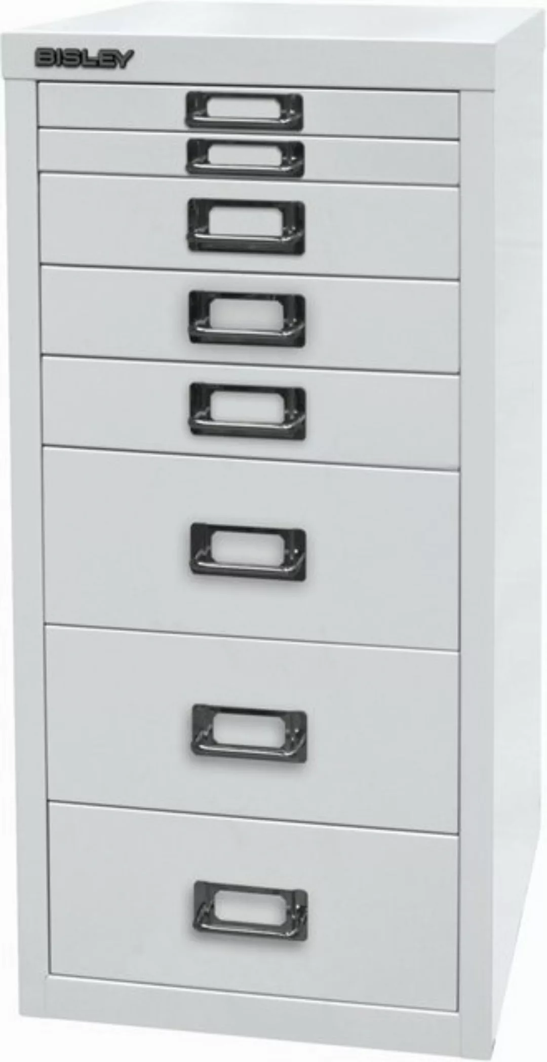 Bisley Aktenschrank Schubladenschrank 8 Schübe HxBxT 590x278x380mm verkehrs günstig online kaufen