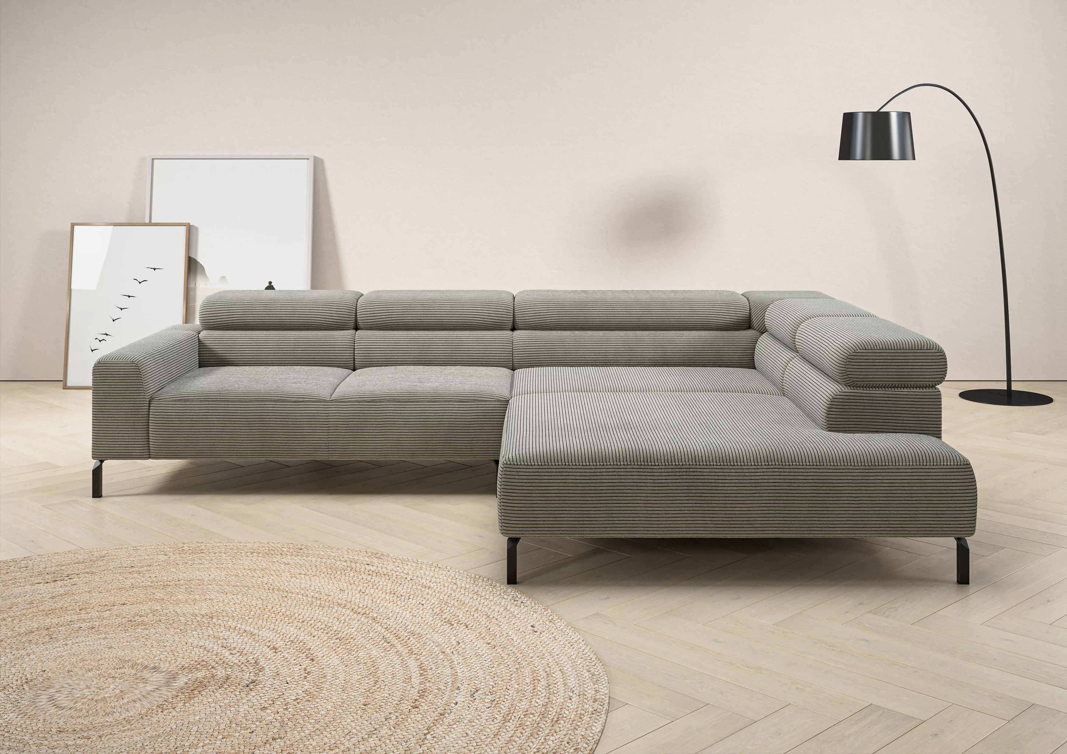 Places of Style Ecksofa Antonelli, L-Form, incl. Kopfteilverstellung, Breit günstig online kaufen