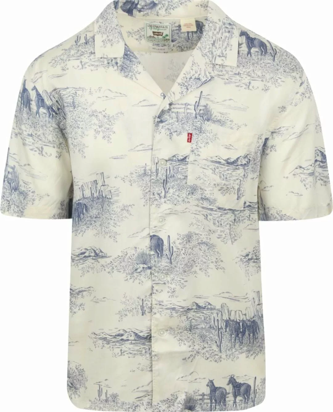 Levi's Overhemd Kurzarm Off-white Sunset Vintage - Größe S günstig online kaufen