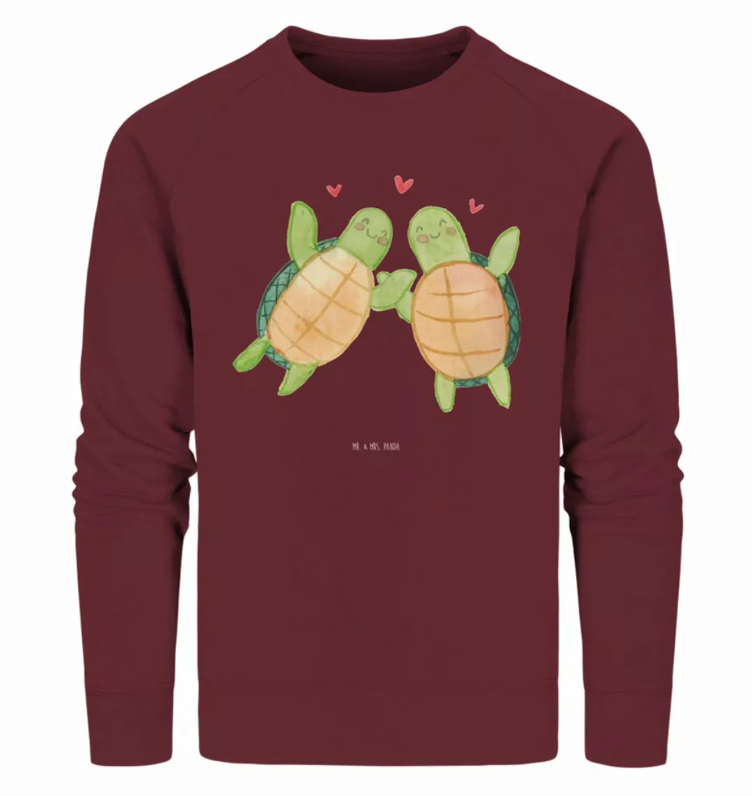 Mr. & Mrs. Panda Longpullover Größe XS Schildkröten Paar - Burgundy - Gesch günstig online kaufen