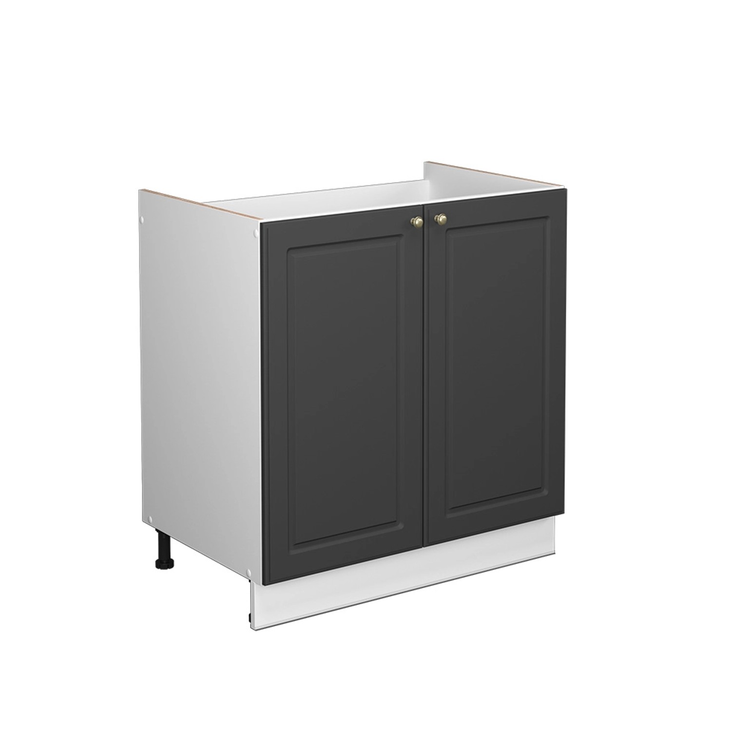 Vicco Spülenunterschrank Fame-Line Anthrazit-Gold/Weiß 80 cm AP Eiche günstig online kaufen