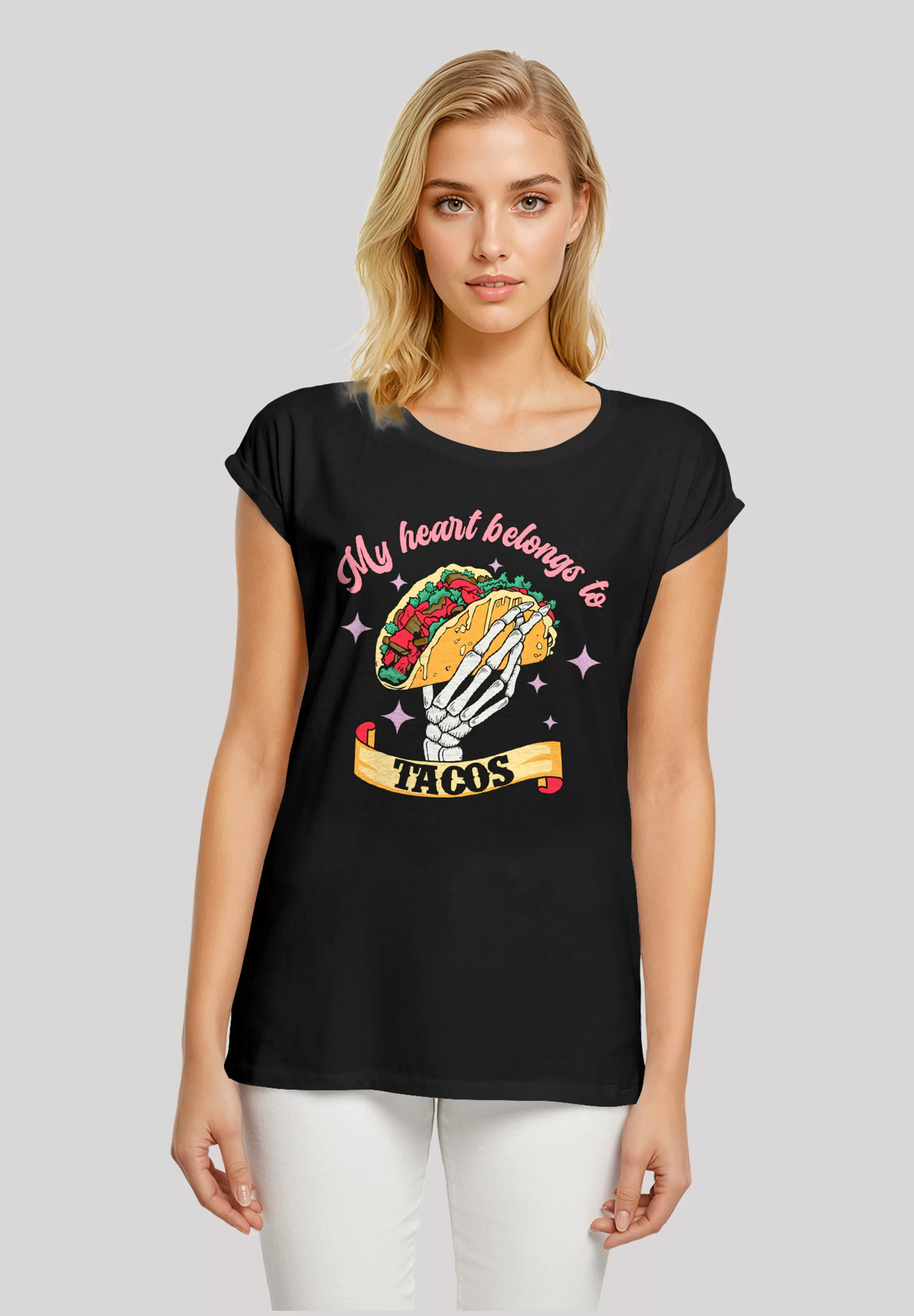 F4NT4STIC T-Shirt "My Herz belongs to tacos", Premium Qualität günstig online kaufen