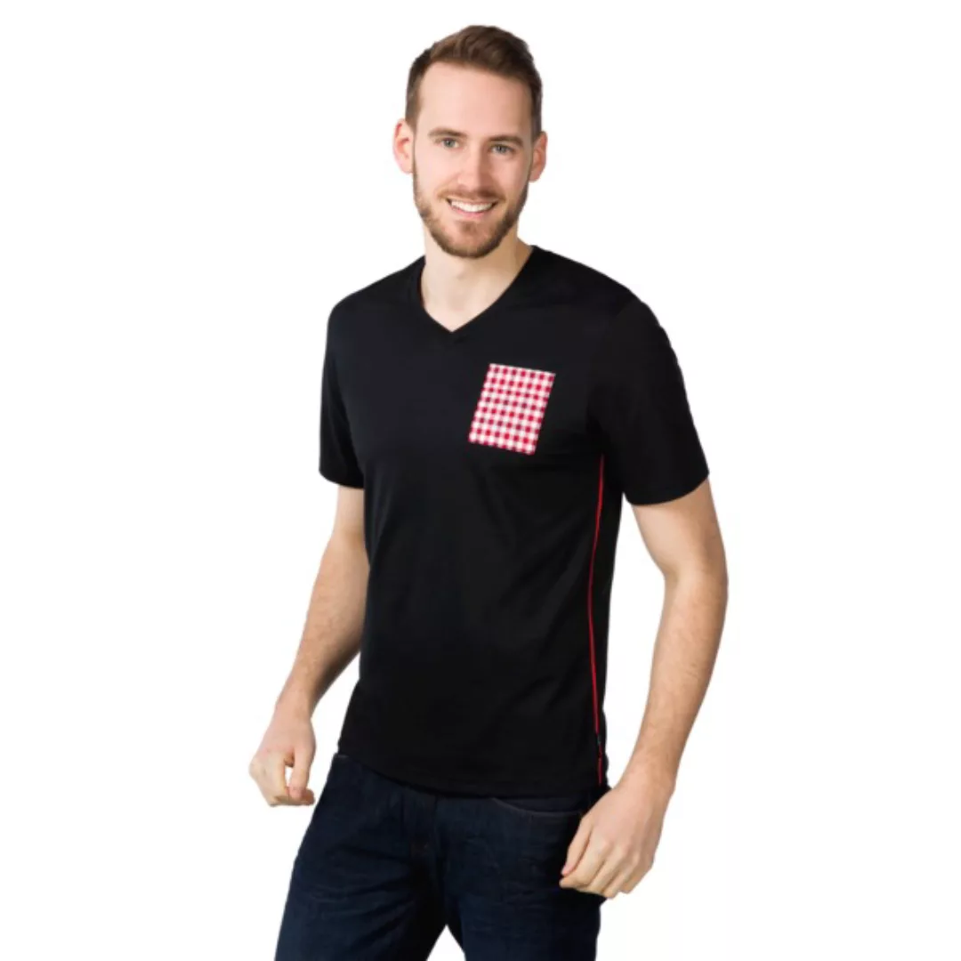 T-shirt V-ausschnitt Mit Tasche günstig online kaufen