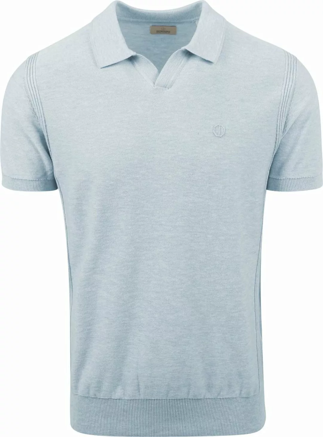 Dstrezzed Polo Melange Slub Hellblau - Größe XL günstig online kaufen