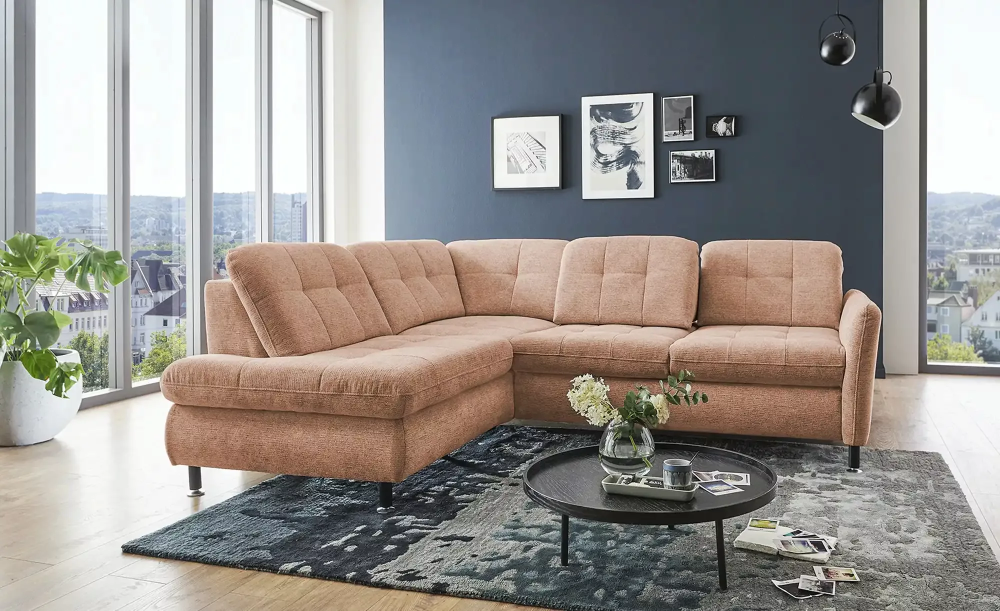 Lounge Collection Ecksofa  LIORA ¦ beige ¦ Maße (cm): B: 242 H: 99 T: 210 P günstig online kaufen