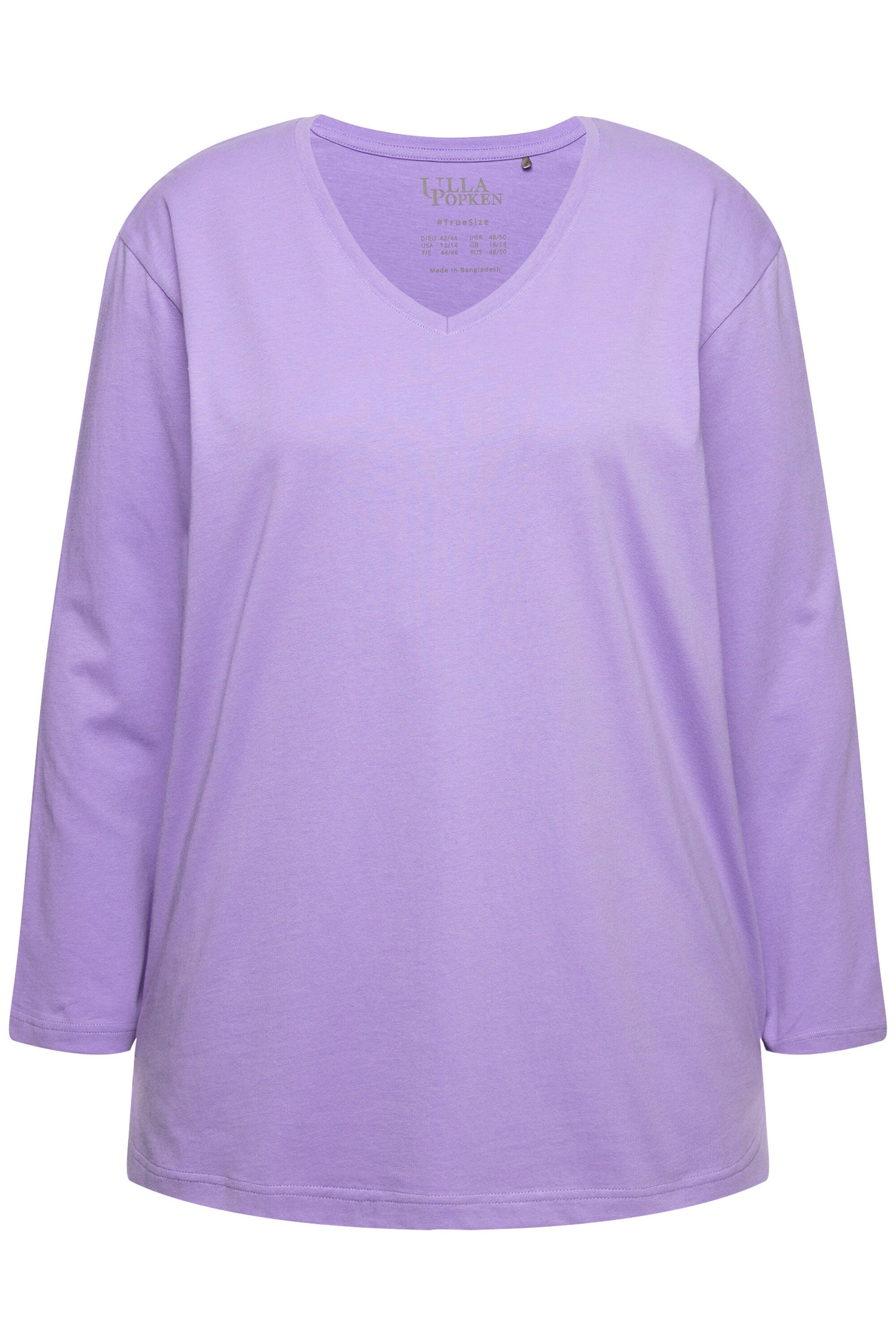 Ulla Popken T-Shirt Shirt V-Ausschnitt Relaxed günstig online kaufen
