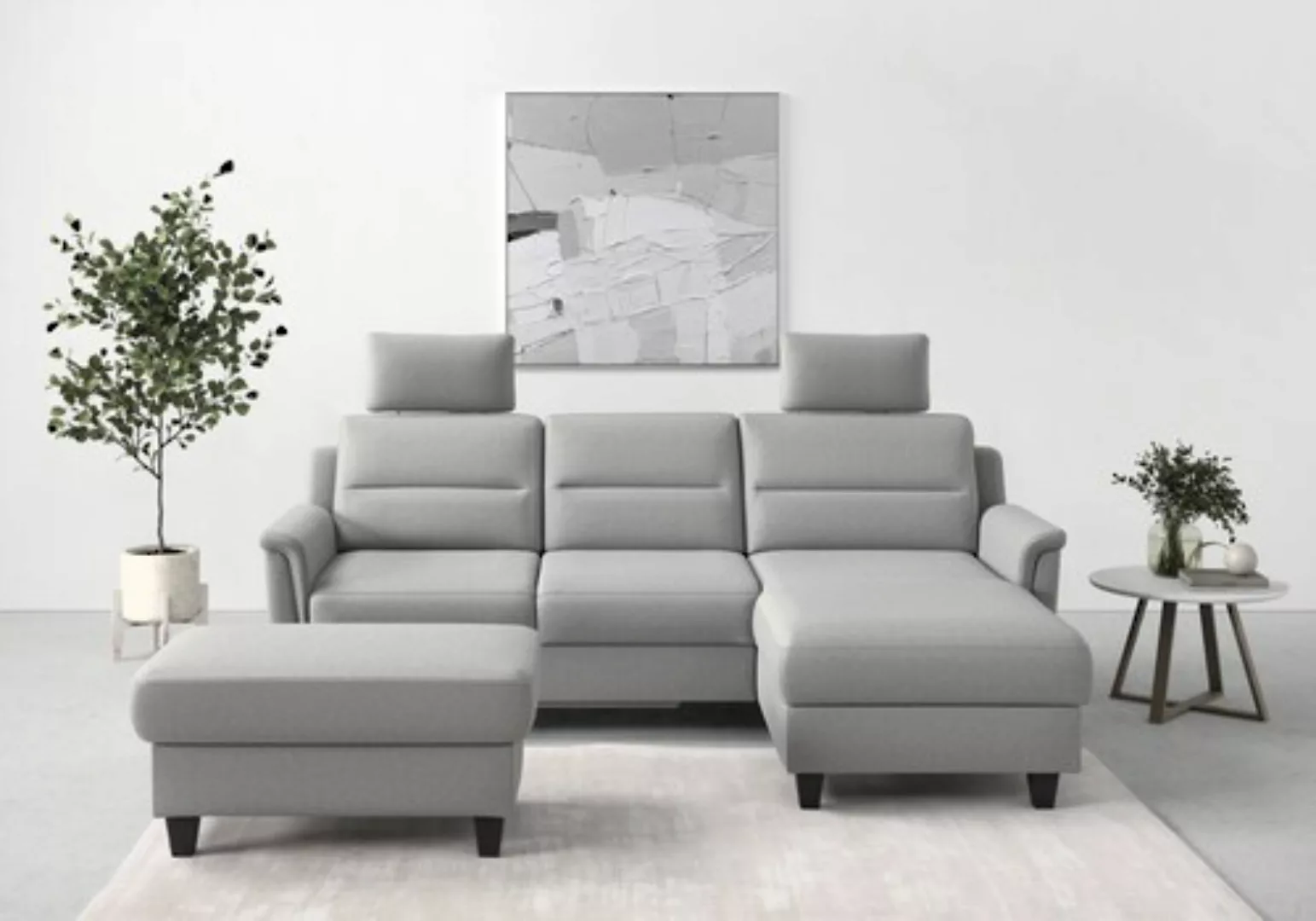 sit&more Ecksofa »Farö L-Form«, inklusive Federkern, wahlweise mit Bettfunk günstig online kaufen