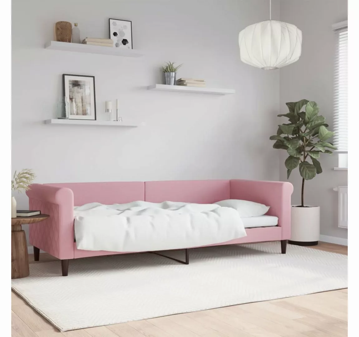 vidaXL Gästebett Tagesbett Rosa 80x200 cm Samt Gästebett Gästecouch Gästeso günstig online kaufen