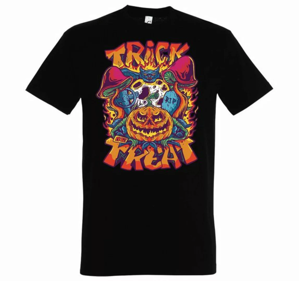 Youth Designz T-Shirt Halloween Herren T-Shirt Horror Trick or Treat Pilz F günstig online kaufen