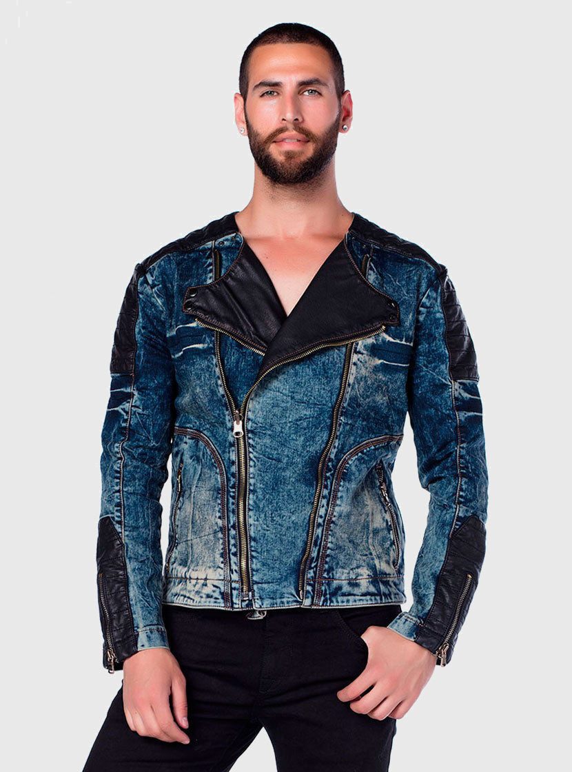 Cipo & Baxx Jeansjacke "Jacke", ohne Kapuze, mit asymetrischen Kragen und R günstig online kaufen
