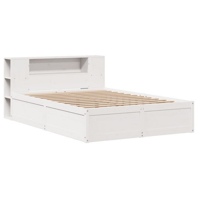 vidaXL Bett Massivholzbett ohne Matratze Weiß 135x190 cm Kiefernholz günstig online kaufen