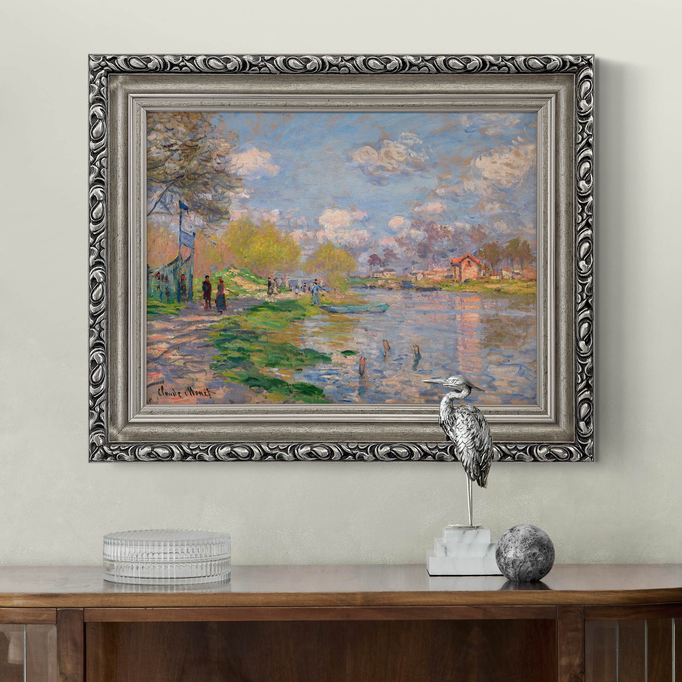 Gerahmtes Leinwandbild Claude Monet - Seine günstig online kaufen