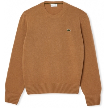 Lacoste  Pullover Carded Wool Crew Neck Sweater - Marron günstig online kaufen