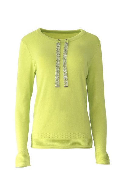 Passioni 3/4 Arm-Pullover mit Glitzerkordel am Kragen günstig online kaufen