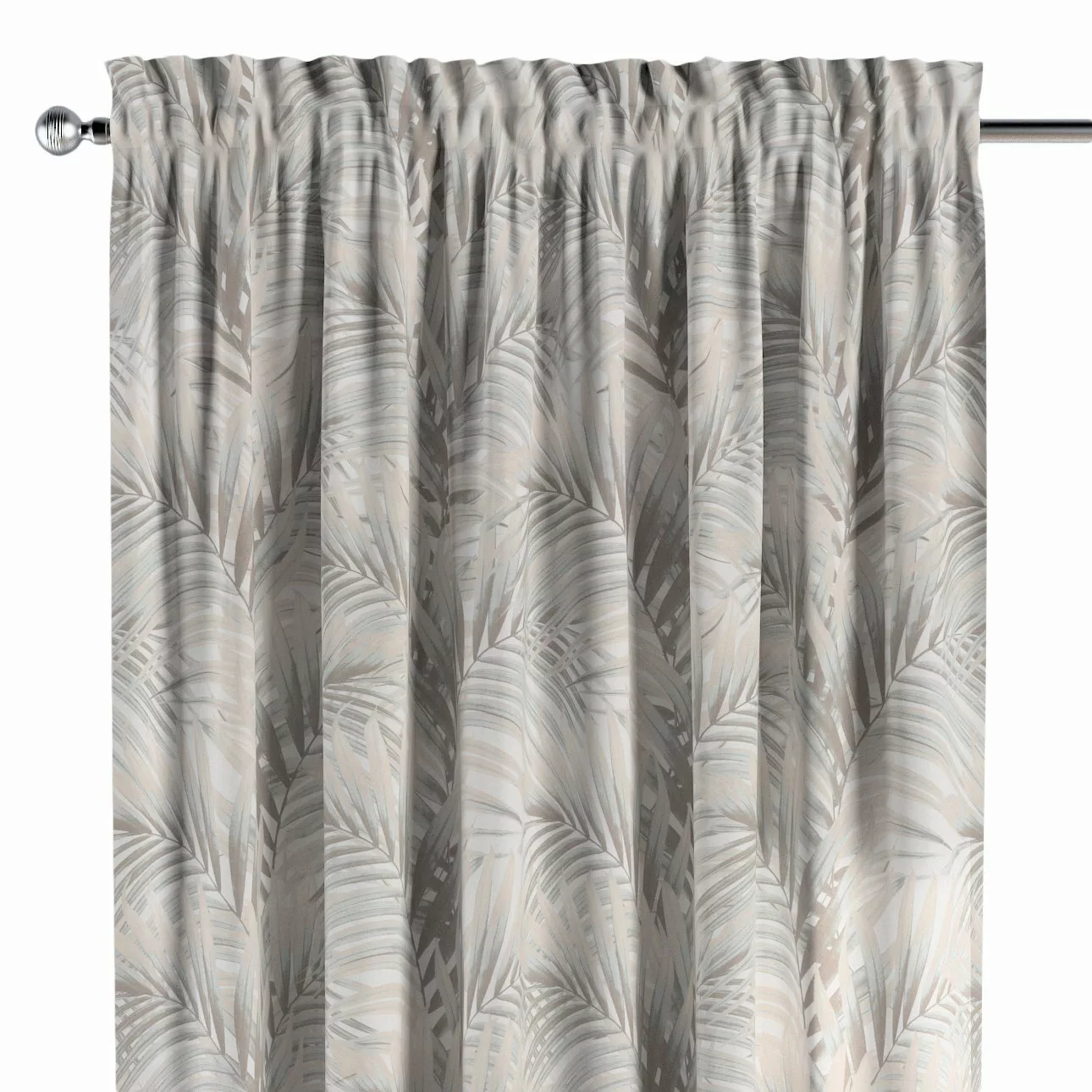 Vorhang mit Tunnel und Köpfchen, grau-beige, Gardenia (142-14) günstig online kaufen