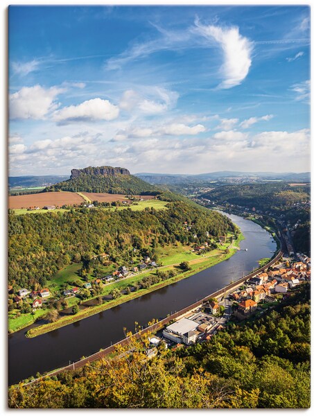 Artland Poster "Blick auf Elbe & die Sächsische Schweiz", Berge & Alpenbild günstig online kaufen