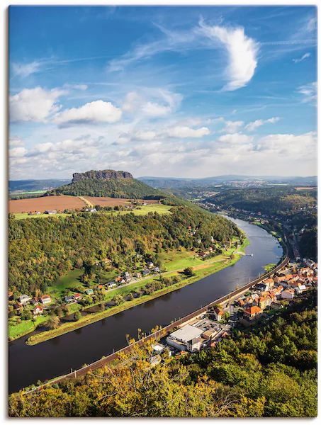 Artland Poster »Blick auf Elbe & die Sächsische Schweiz«, Berge & Alpenbild günstig online kaufen