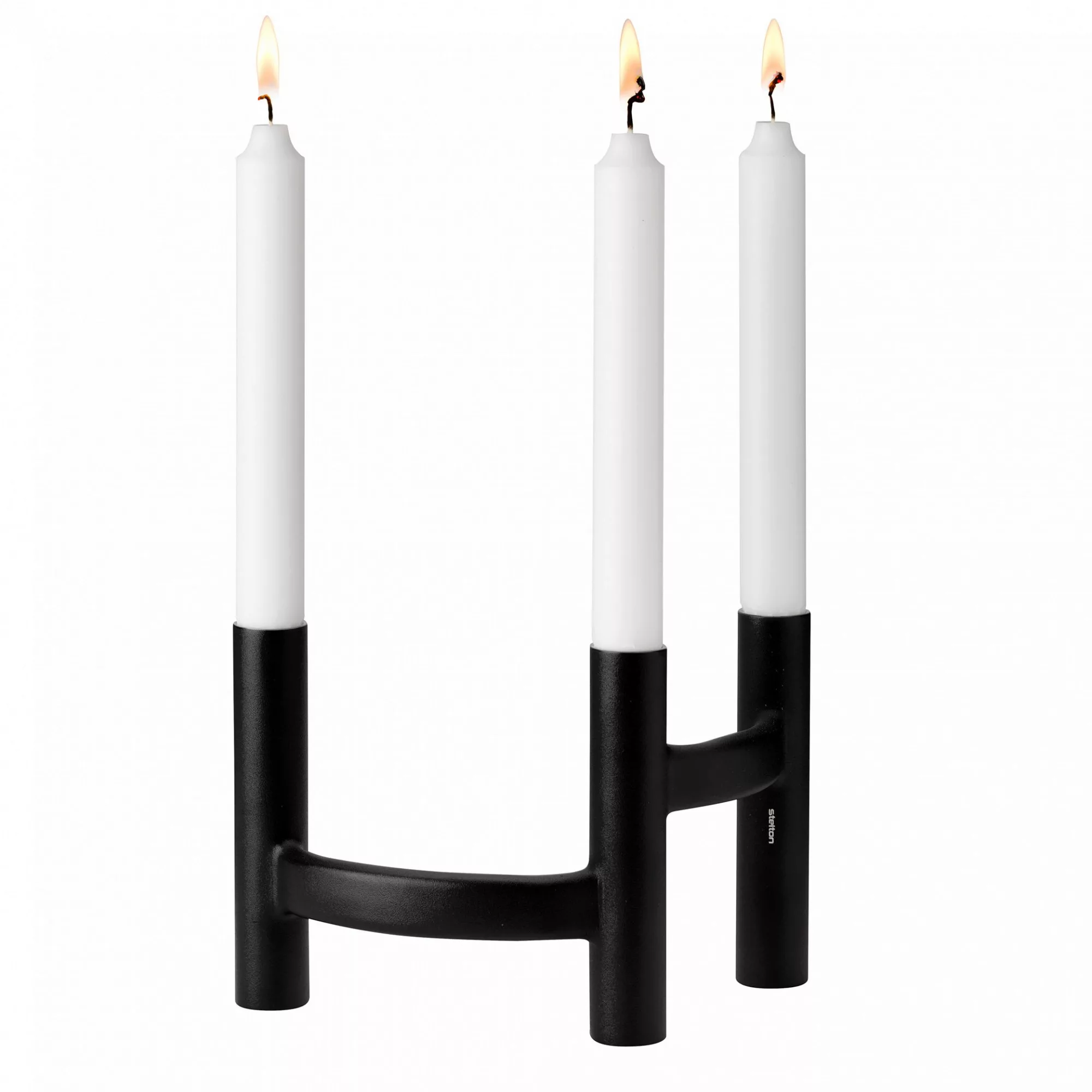 Stelton - Ora Kerzenständer dreiarmig - schwarz/pulverbeschichtet/LxBxH 20x günstig online kaufen