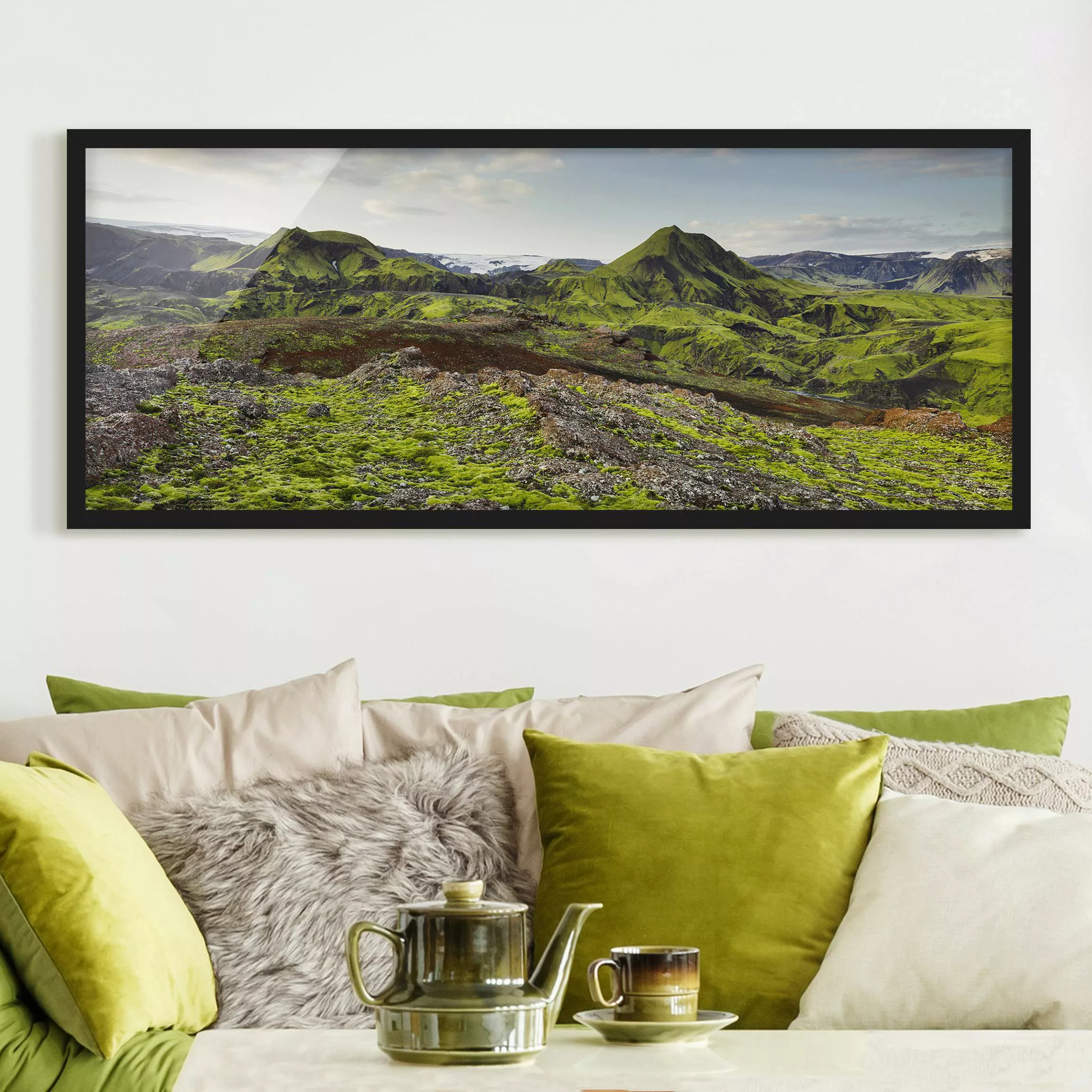 Bild mit Rahmen Natur & Landschaft - Panorama Rjupnafell Island günstig online kaufen