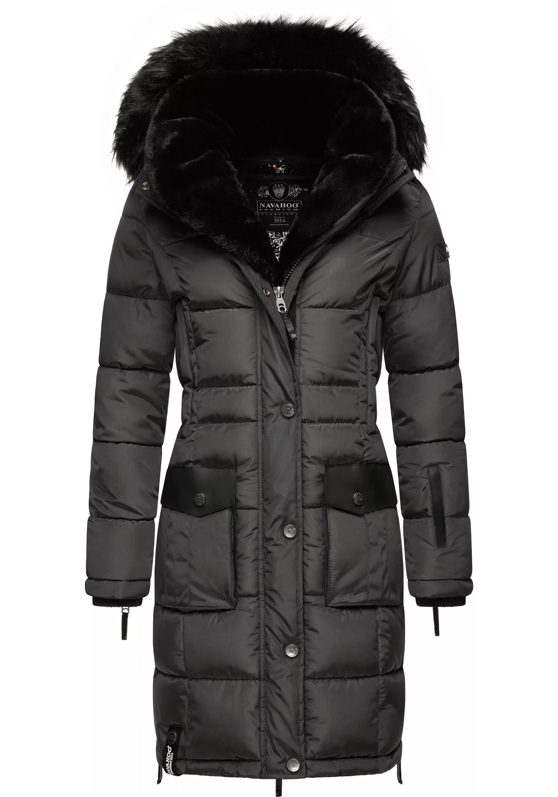 Navahoo Steppmantel "Sinja", stylischer Winter Parka mit edlem Fellimitat günstig online kaufen