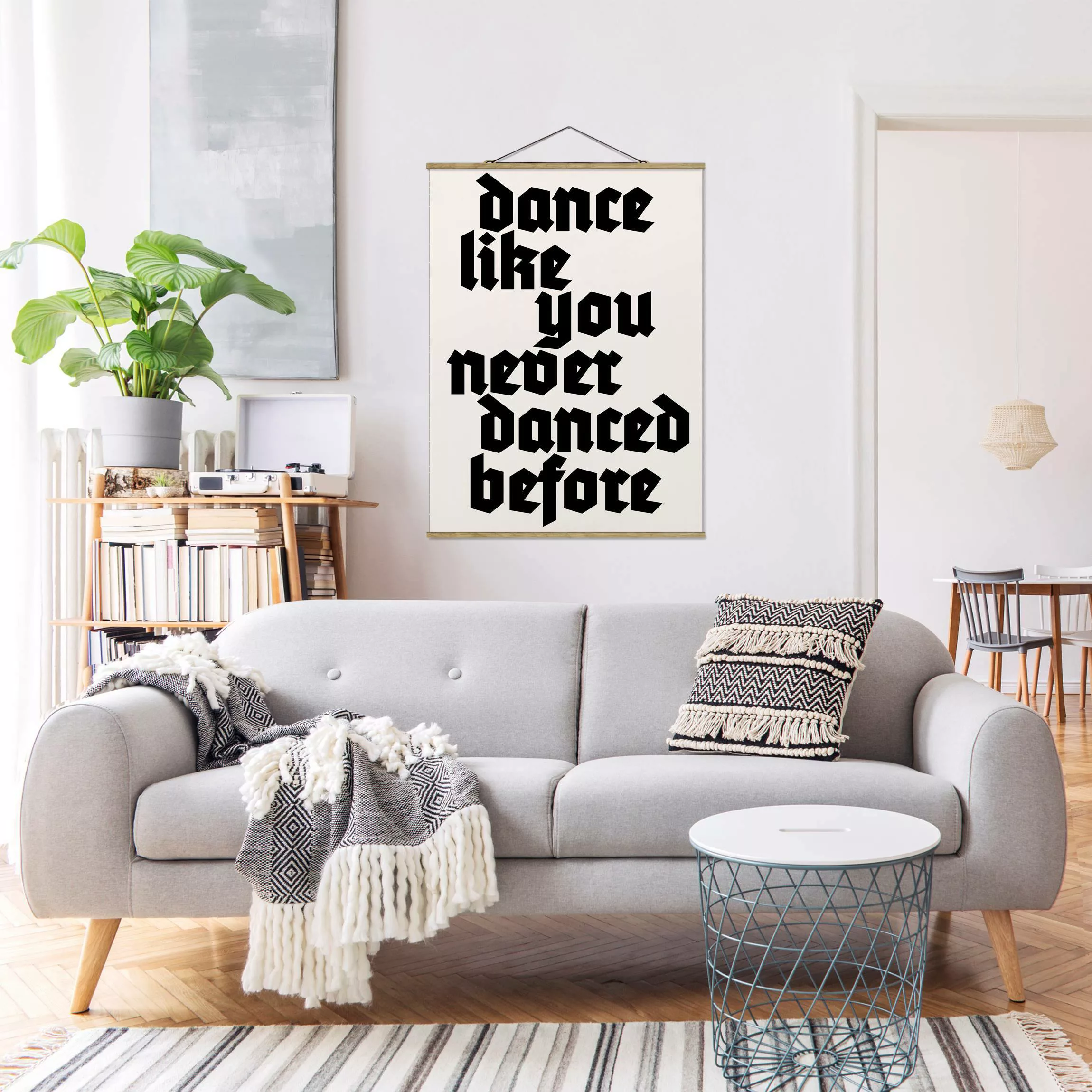 Stoffbild mit Posterleisten Dance like never before günstig online kaufen