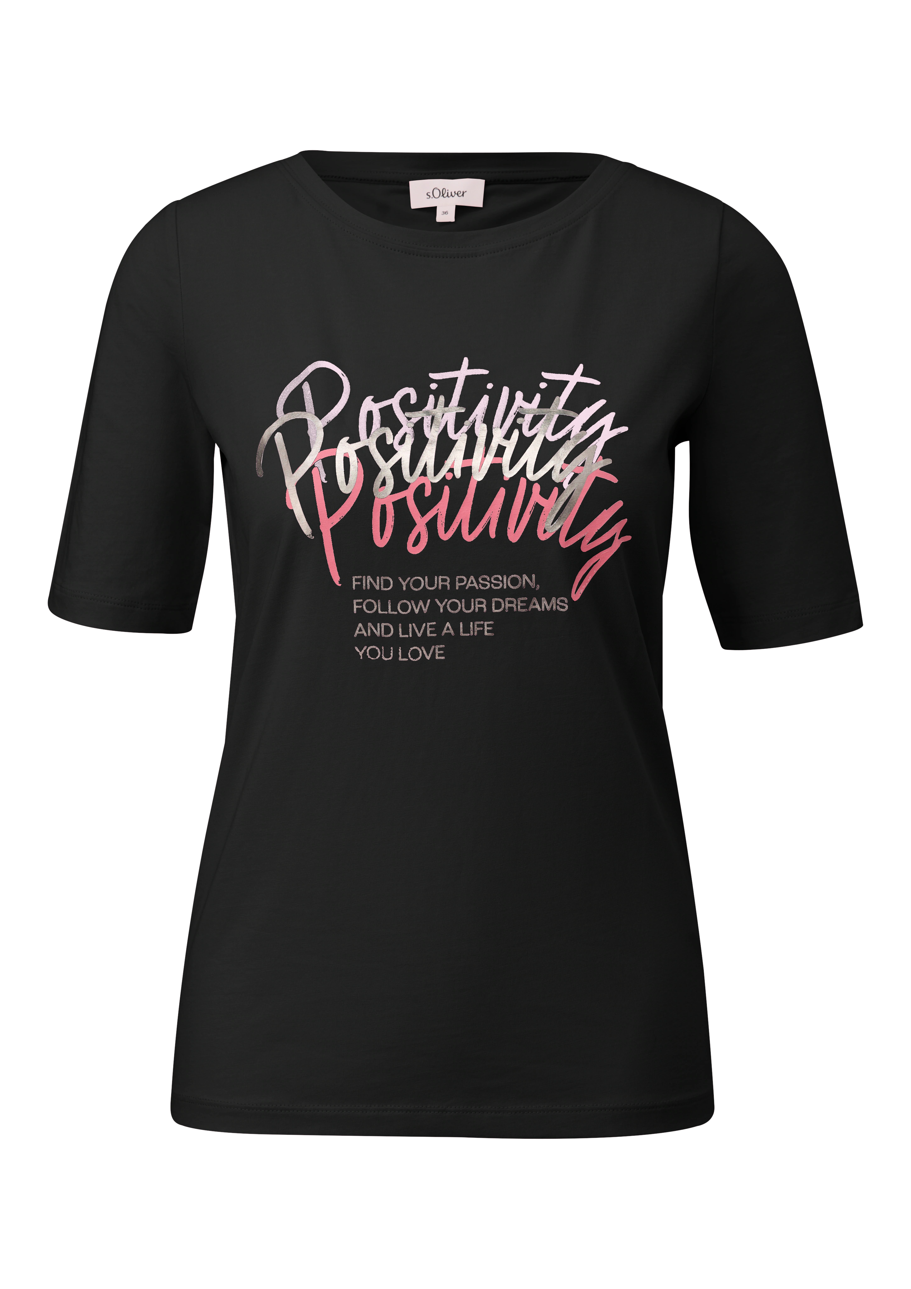 s.Oliver T-Shirt, mit Frontprint günstig online kaufen