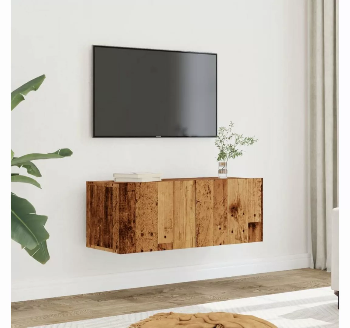 vidaXL TV-Schrank TV-Wandschränke 2 Stk. Altholz-Optik 80x30x30 cm günstig online kaufen