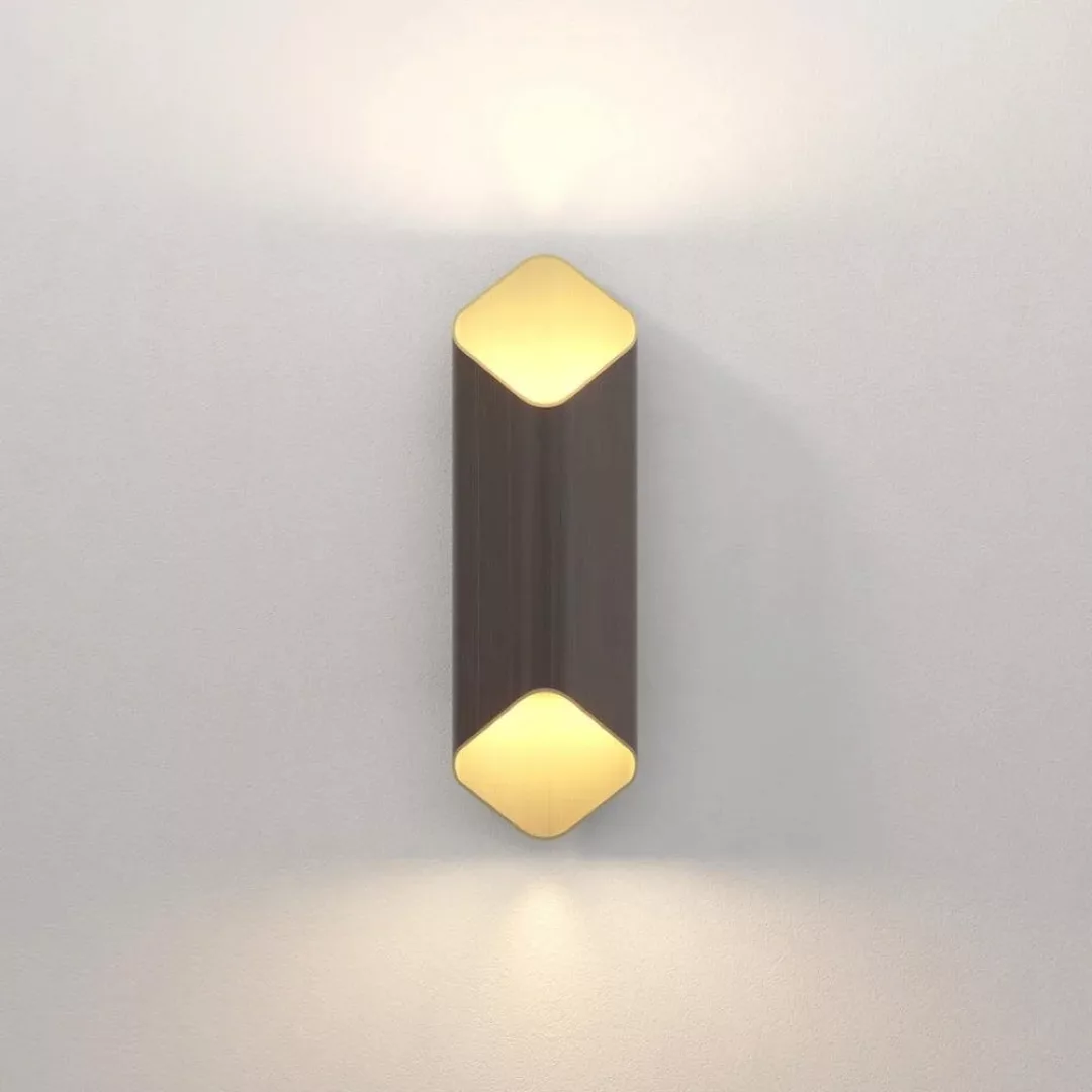 LED Wandleuchte Ako in Bronze und Gold 2x 7,95W 522lm günstig online kaufen