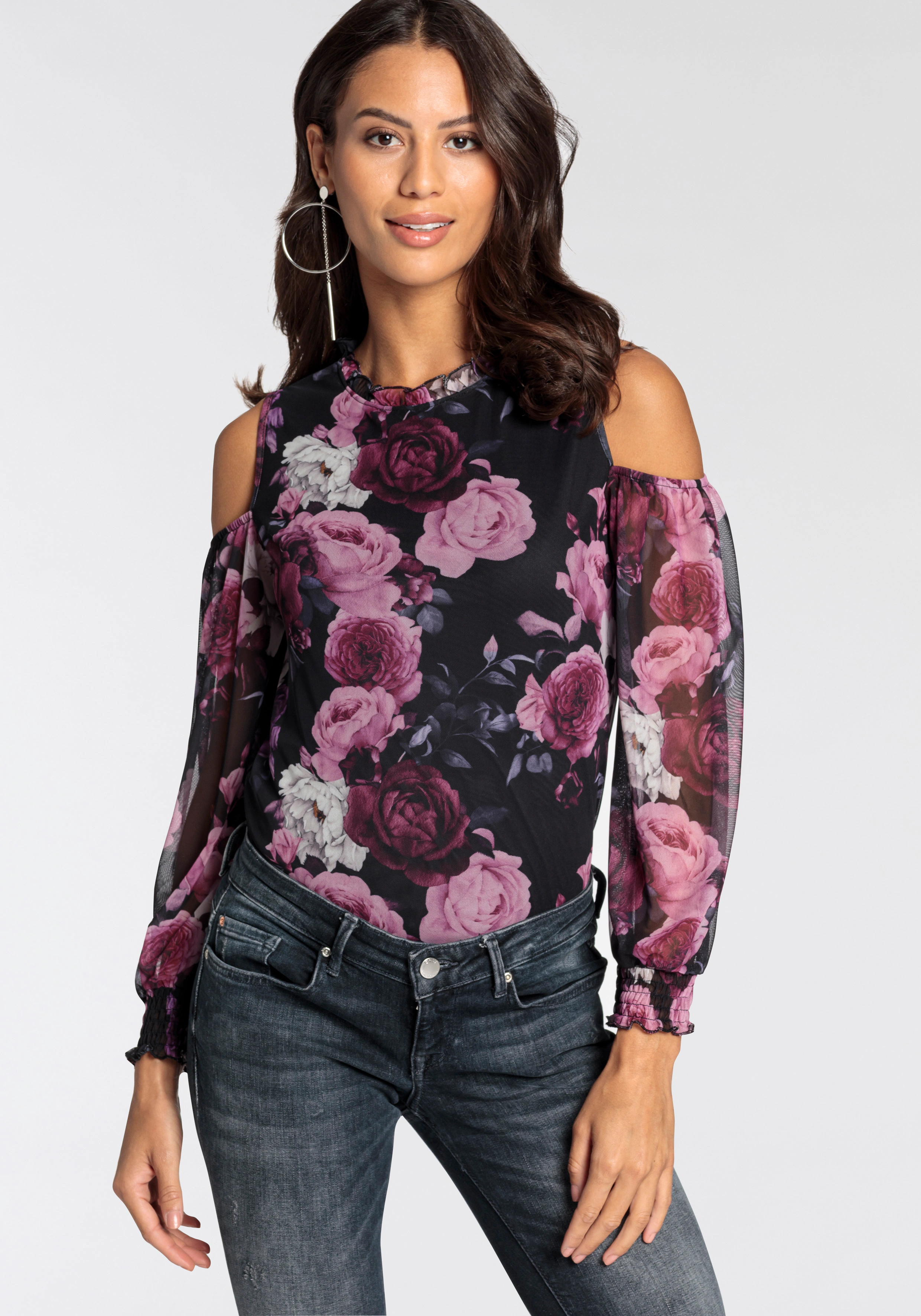 Melrose Langarmbluse mit elegantem Blumenprint - NEUE KOLLEKTION günstig online kaufen