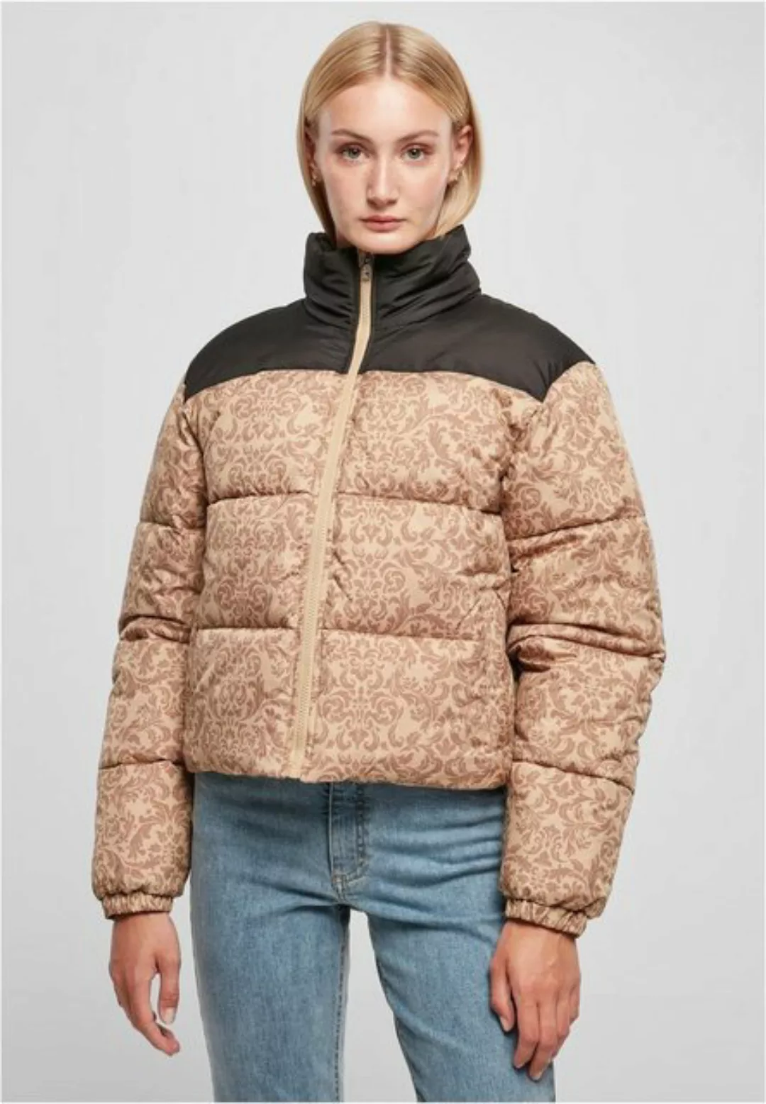 URBAN CLASSICS Winterjacke Damen Ladies AOP Retro Puffer Jacket (1-St) günstig online kaufen