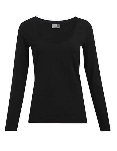 Promodoro Langarmshirt schwarzes Damen Sweatshirt / Langarmshirt (Slim Fit) günstig online kaufen