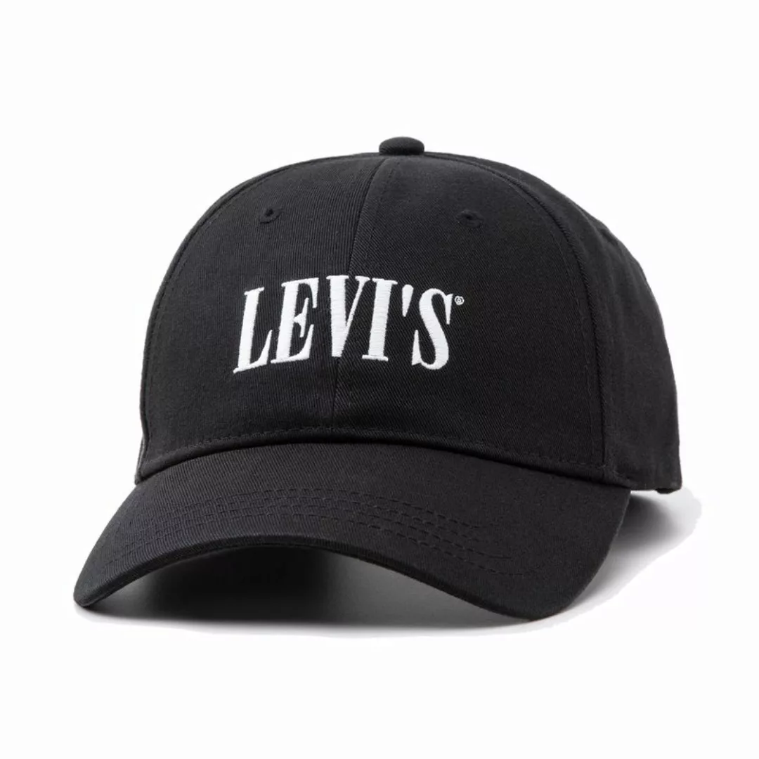 LEVI'S Unisex Cap - Serif Logo Cap OV, Baumwolle Schwarz günstig online kaufen