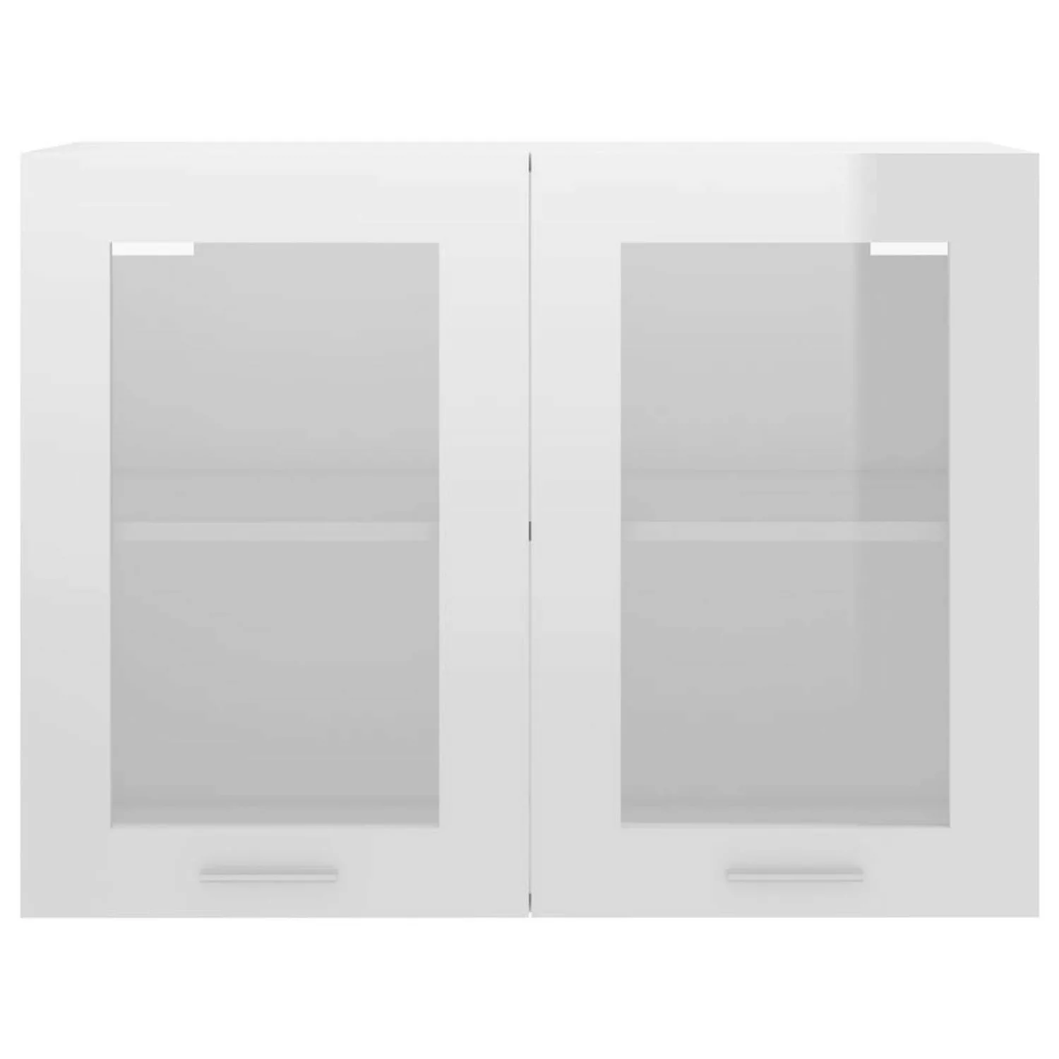 vidaXL Hängeschrank Hängeglasschrank Hochglanz-Weiß 80x31x60 cm Spanplatte günstig online kaufen