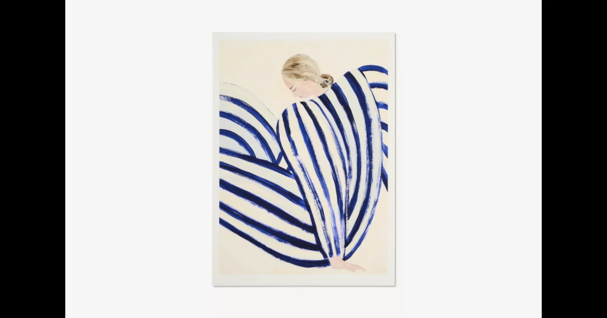 The Poster Club Blue Stripe at Concorde Kunstdruck von Sofia Lind (50 x 70 günstig online kaufen