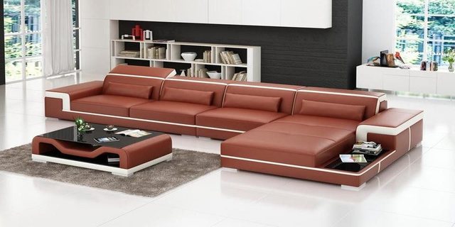 JVmoebel Ecksofa Sofa Couch Ecksofa Polster Sofas Couchen Leder Garnitur Ec günstig online kaufen