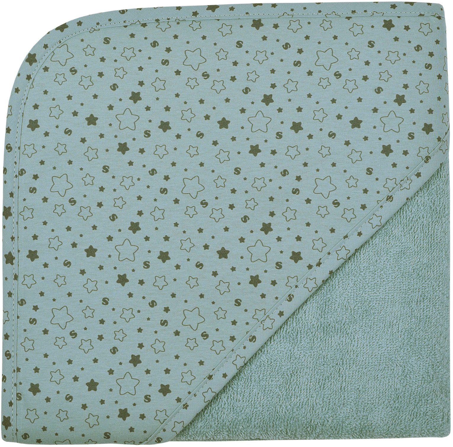Wörner Kapuzenhandtuch Sterne eisblau Kapuzenbadetuch 80/80, günstig online kaufen