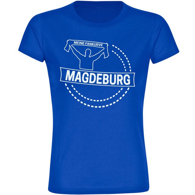 multifanshop T-Shirt Damen Magdeburg - Meine Fankurve - Frauen günstig online kaufen