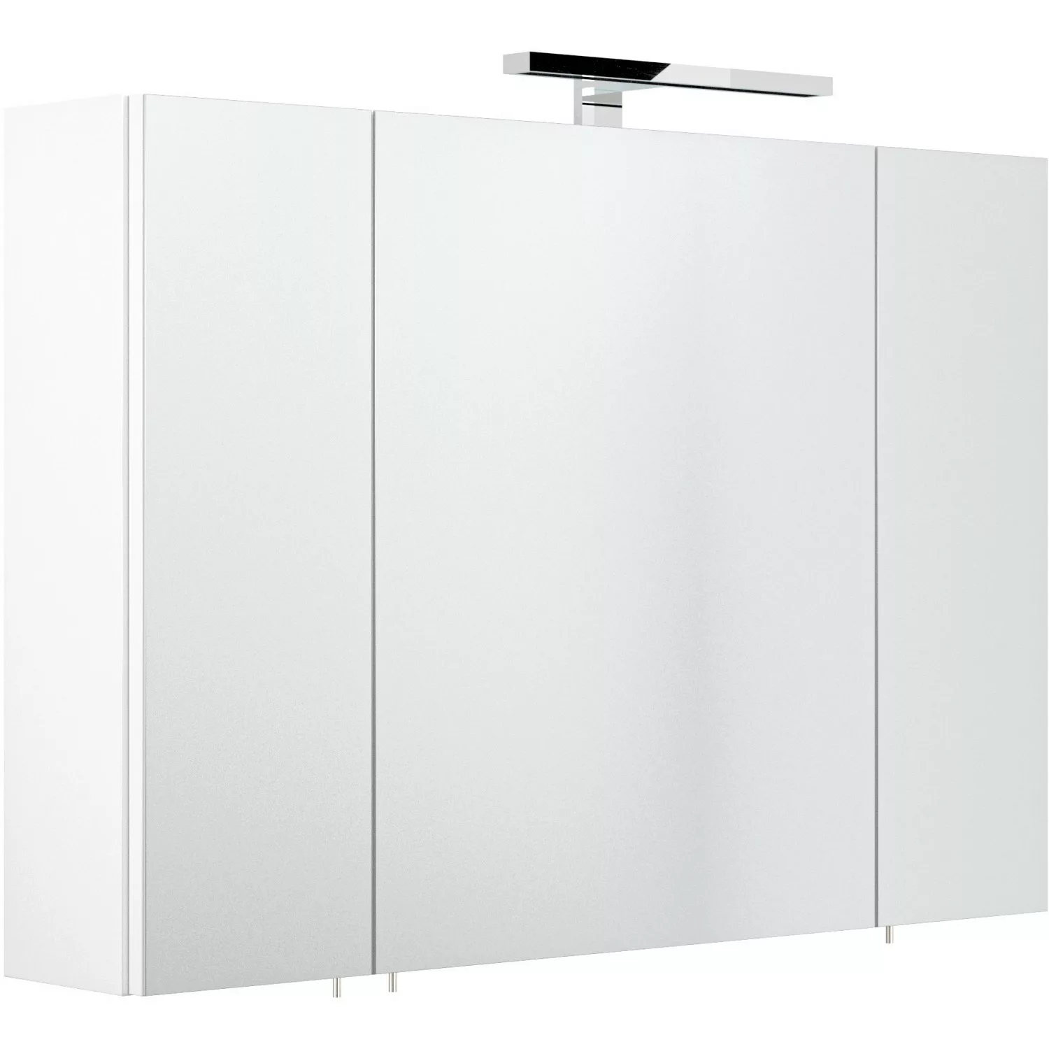 Posseik Spiegelschrank Homeline 90 cm x 62 cm x 17 cm Weiß Hochglanz günstig online kaufen