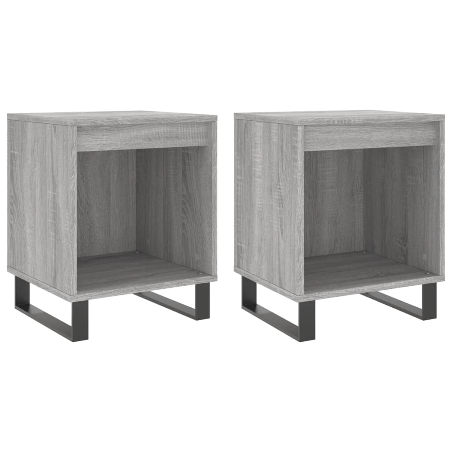 vidaXL Nachttische 2 Stk Grau Sonoma 40x35x50 cm Holzwerkstoff Modell 1 günstig online kaufen