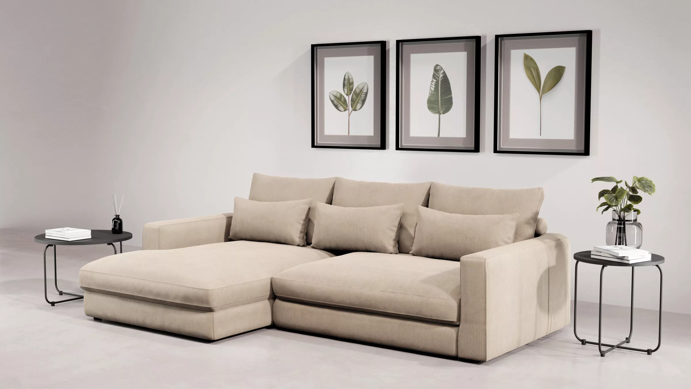 Home affaire Ecksofa »Darwin, viele Kissen, extra tiefe Sitzfläche, 271/89/ günstig online kaufen