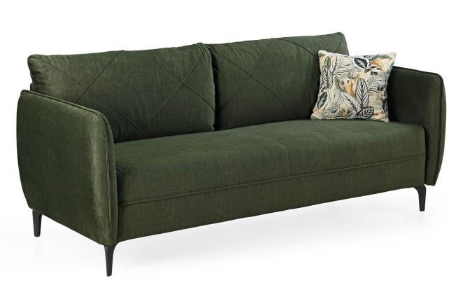 3er Sitzer Sofa NOVARA von JOB Velour grün günstig online kaufen