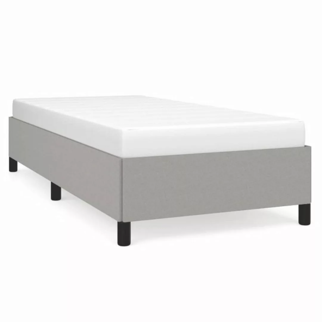 furnicato Bett Bettgestell Hellgrau 100x200 cm Stoff günstig online kaufen