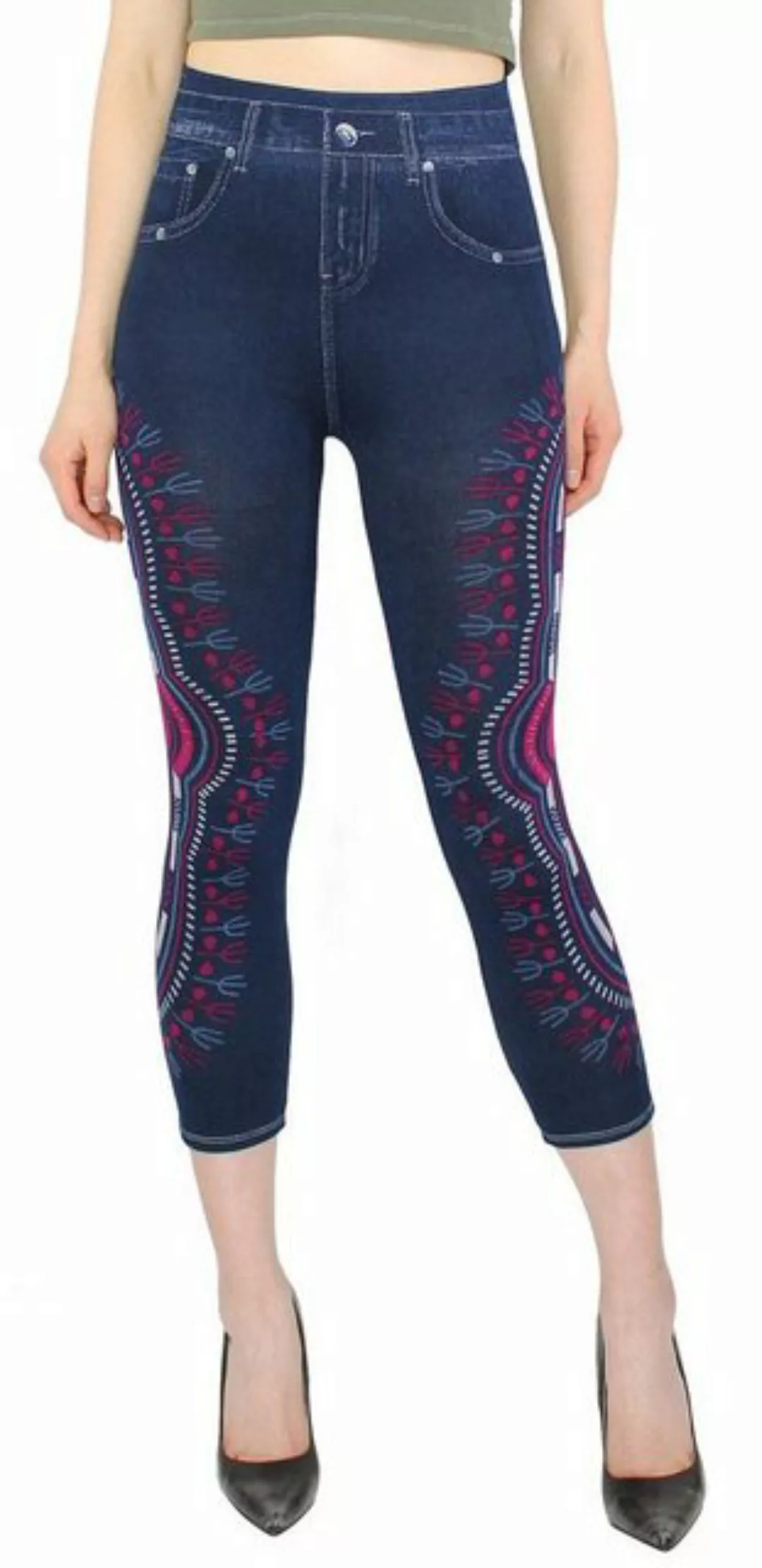 dy_mode 7/8-Jeggings Damen Capri Jeggings 7/8 Leggings Jeans Optik Sommer J günstig online kaufen