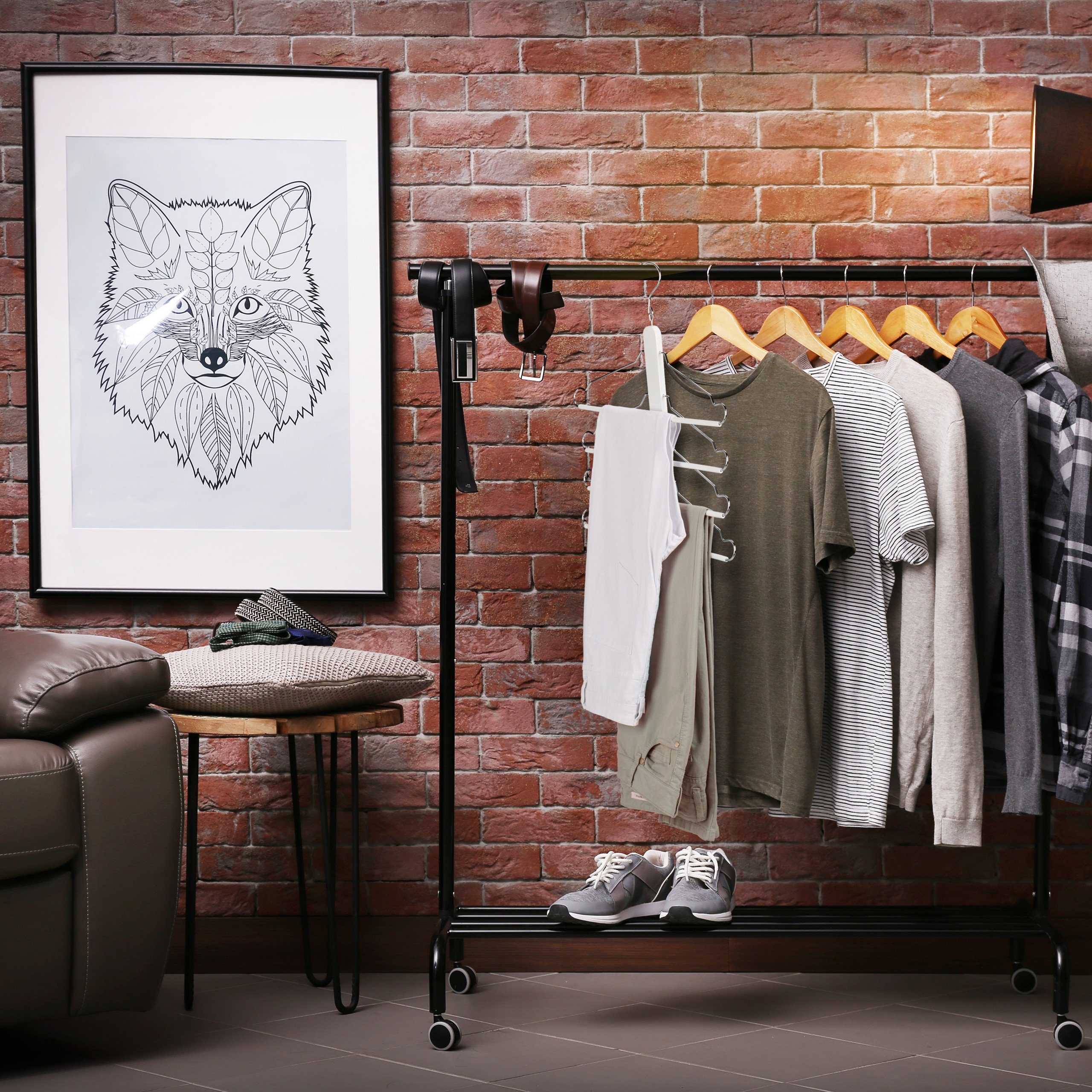 relaxdays Mehrfach-Kleiderbügel 2 x Raumsparbügel mehrfach günstig online kaufen