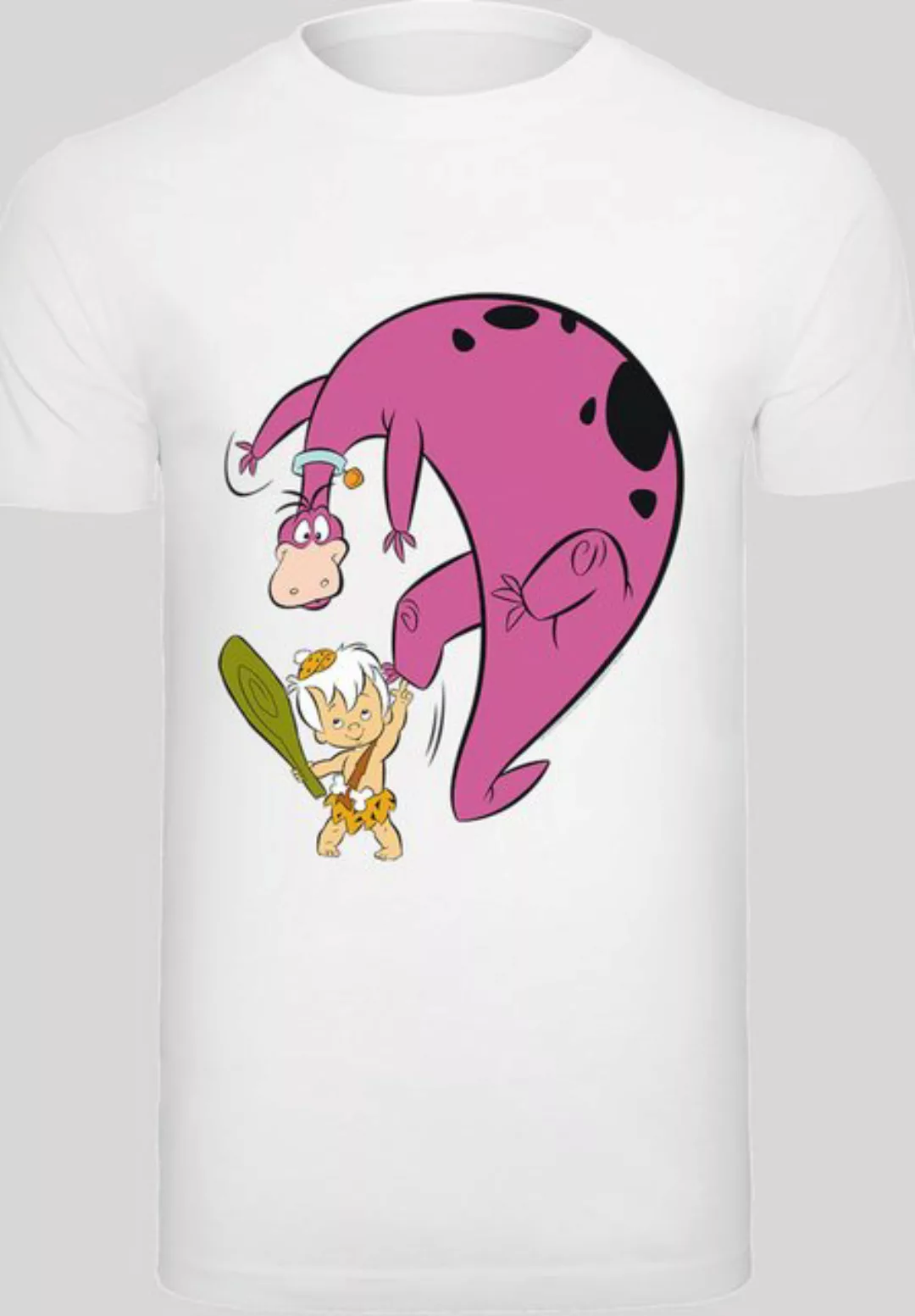 F4NT4STIC Kurzarmshirt F4NT4STIC Herren Bamm Bamm And Dino with T-Shirt Rou günstig online kaufen