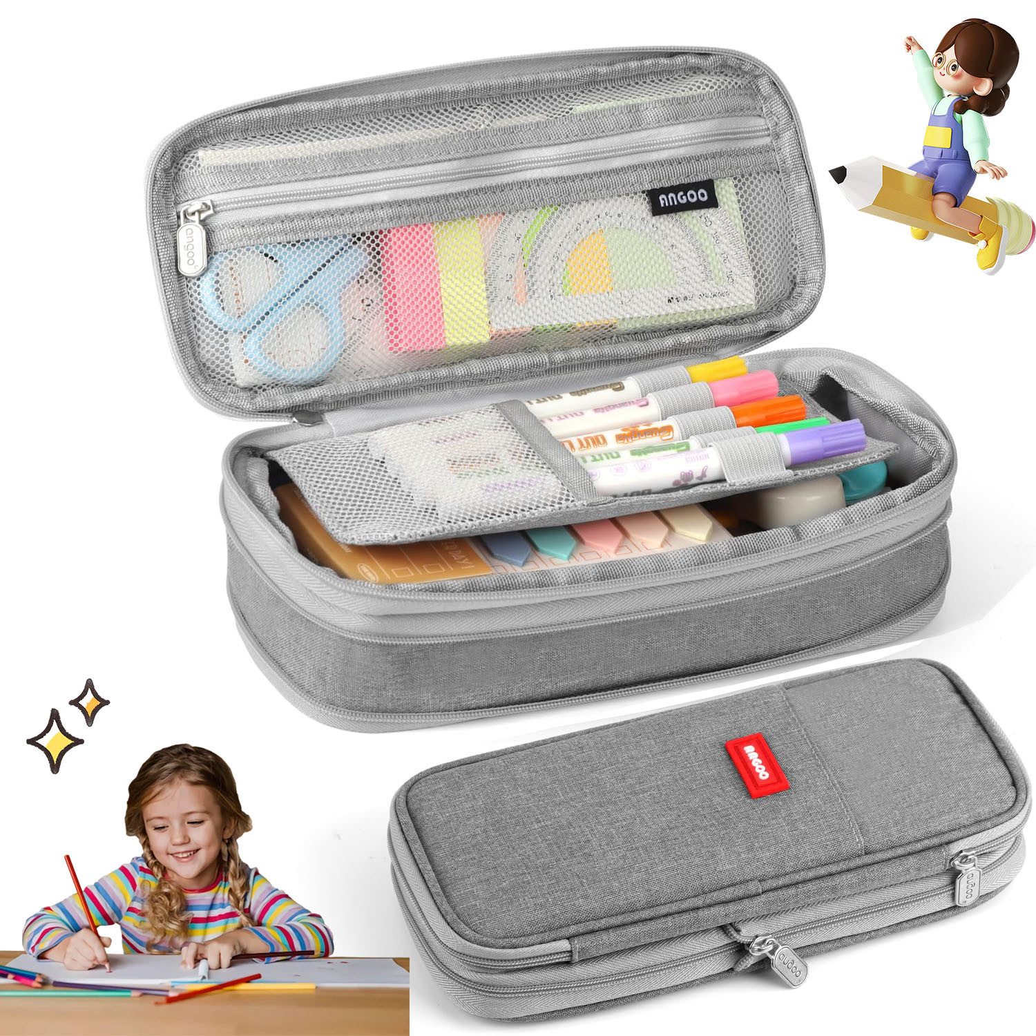 RWEUOQ Federmäppchen Faltbare Federtasche mit Reißverschluss, günstig online kaufen