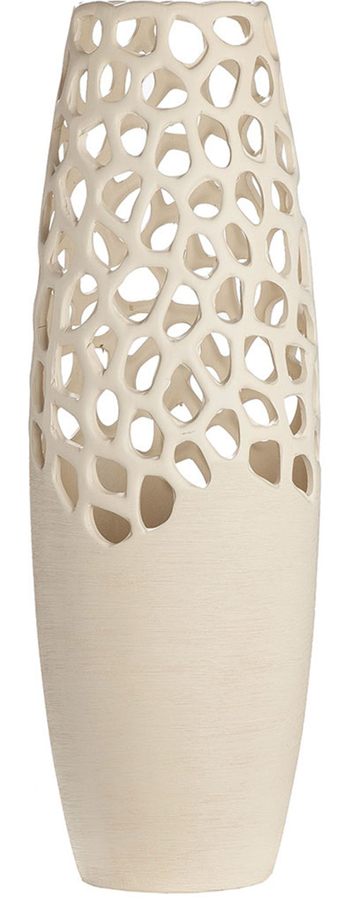 GILDE Bodenvase »Bologna, Dekovase«, (1 St.), Vase aus Keramik, mit gekratz günstig online kaufen