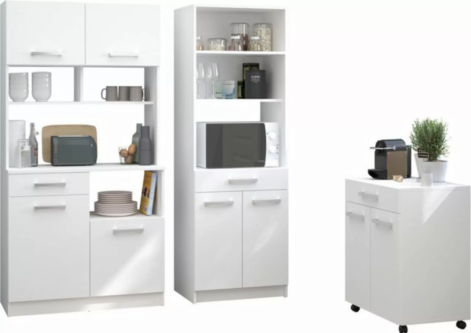 Parisot Schrank-Set Buffet Set Uno 4, (3-St), zeitlos, pflegeleicht, vielse günstig online kaufen