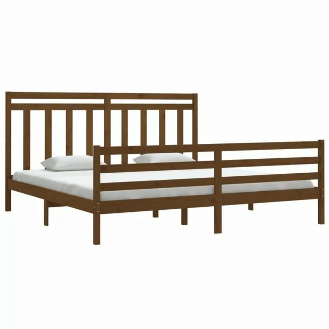 vidaXL Bett Massivholzbett Honigbraun 200x200 cm günstig online kaufen