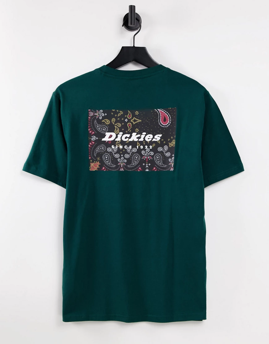 Dickies – Reworked – T-Shirt in Tannengrün mit Rückenprint günstig online kaufen